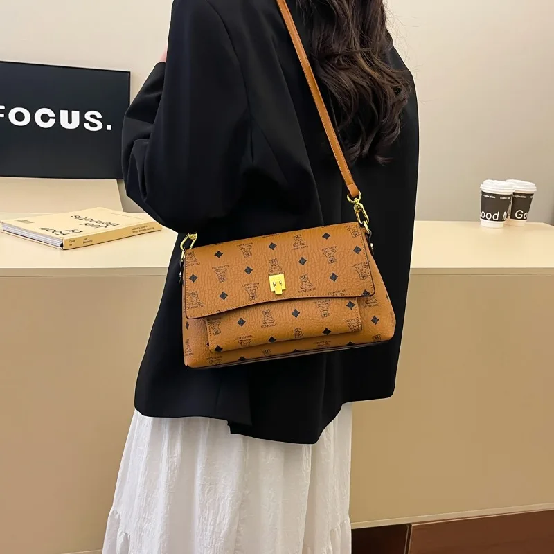 

Premium Designer Leather Tote Bag For Women Crossbody Shoulder Handbag Elegant Ladies Purse Luxury Brand Messenger