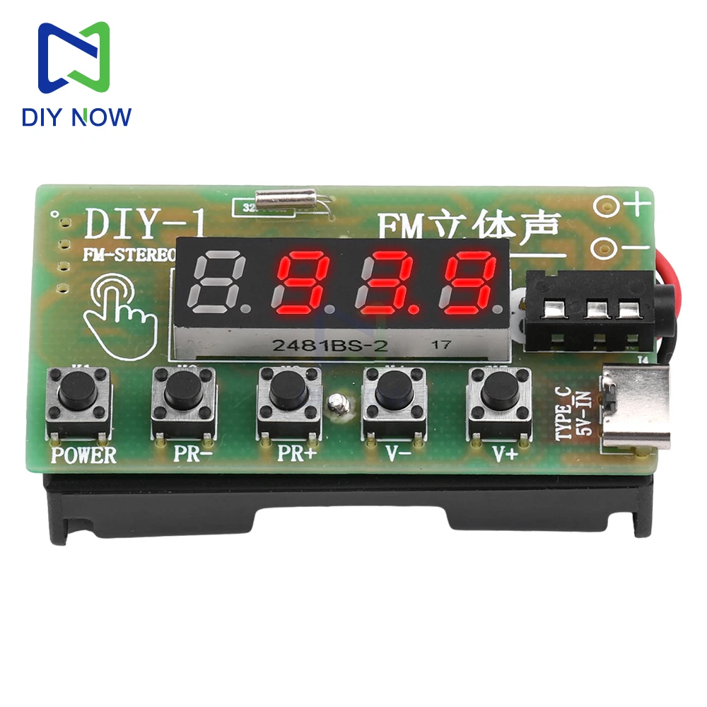 DIY Radio Module Kit 87-108MHz AM/FM Medium Wave FM Dual-Band Stereo Digital Tuner DC 5V Headphone Radio Module TYPE-C