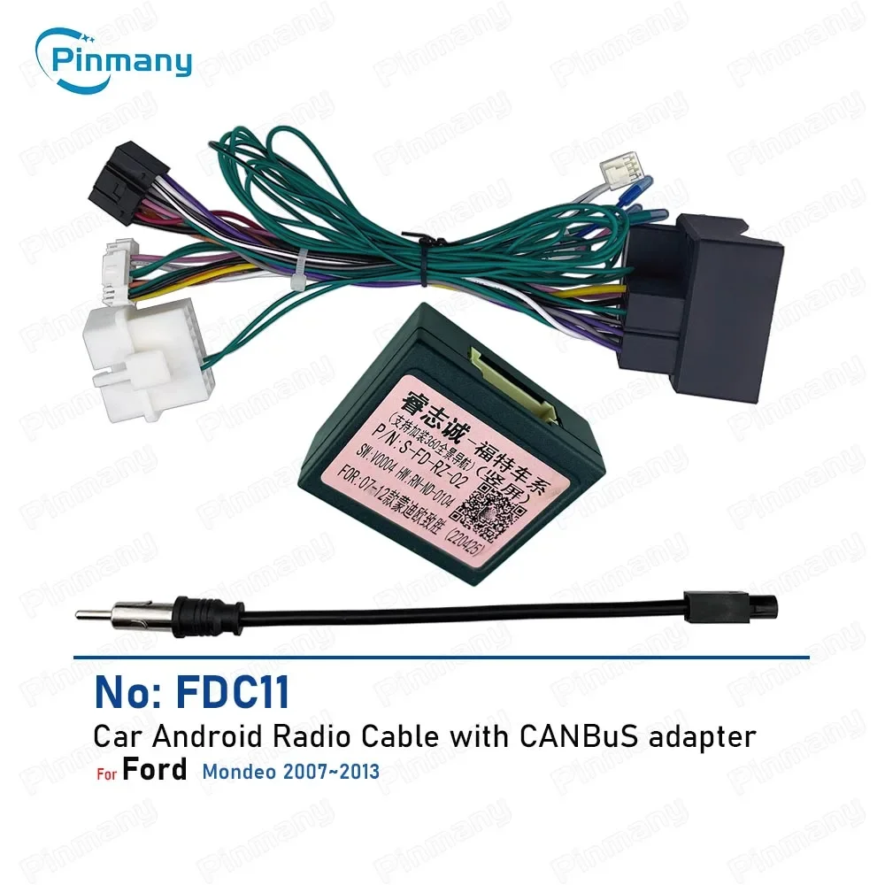 Auto-Radio-Kabeladapter Android-Haupteinheit Stromkabel-Verbindungsstück CANBus-Decoder FDC11 für Ford Mondeo 2007~2013
