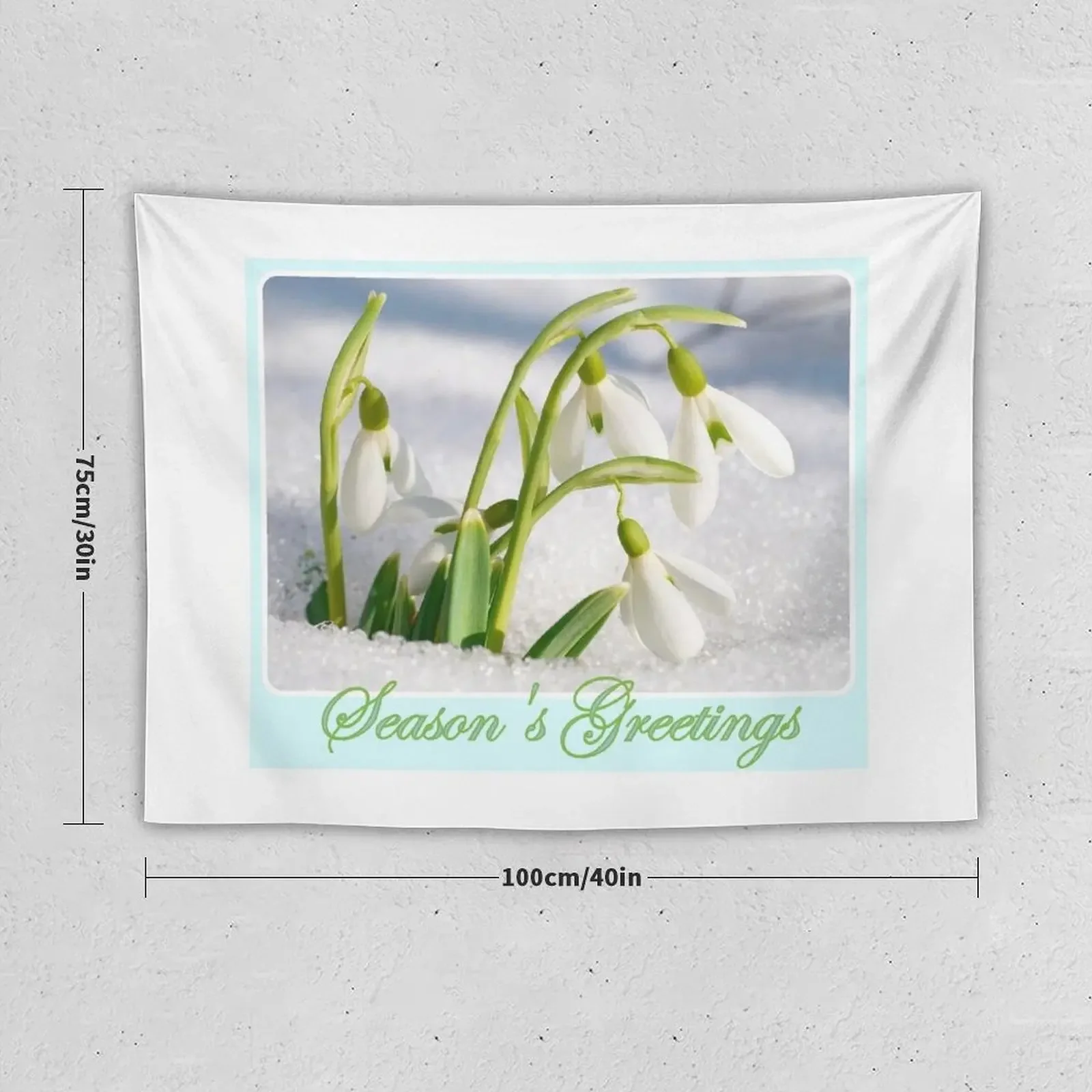 Snowdrops Seasons Greetings Tapestry Bedroom Decor Room Decor Korean Style Art Mural Tapestry