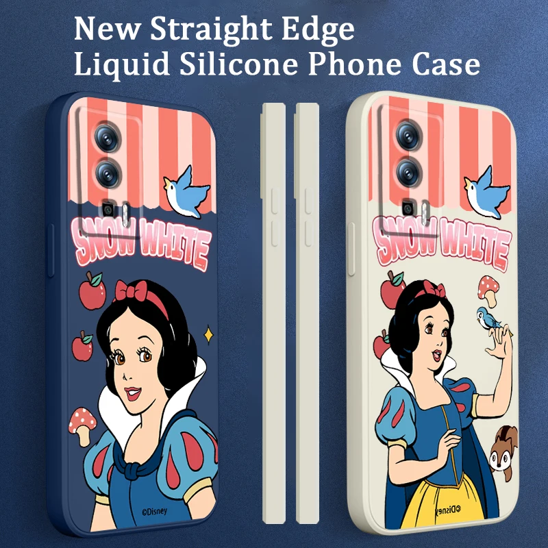 

Snow White Disney Princess Liquid Left Rope For Xiaomi Redmi 13C 12 12C K60 A1 K50 11 K40 10C 10 9A 9AT 9T 9C 5G Cover