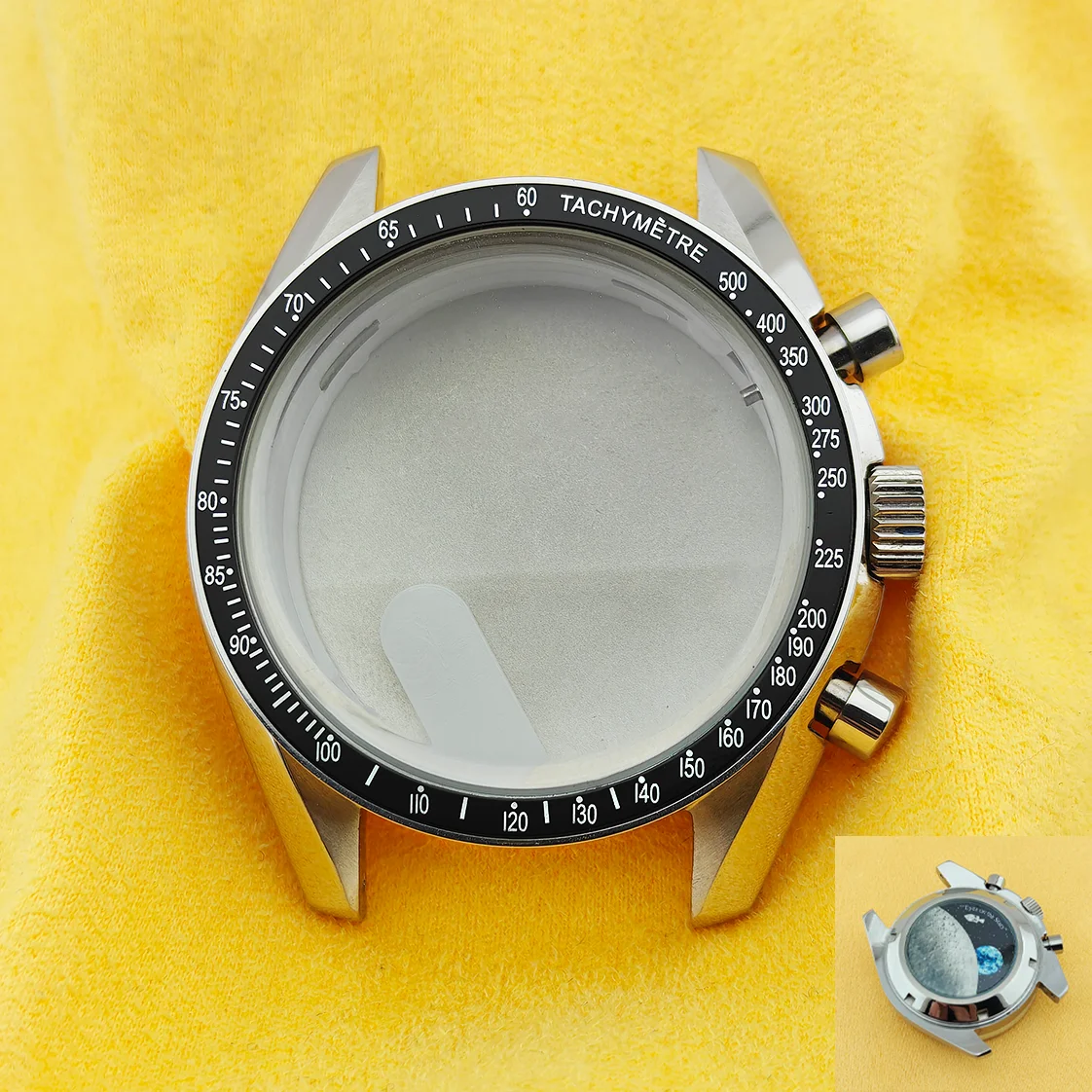 Image of VK63 Gehäuse Moon Case Uhr 39,7MM Metallgehäuse mit Mondmuster-Rückseite VK63 Chronograph-Gehäuse Passend für Speed Master VK63 Gehäuse VK64 Gehäuse