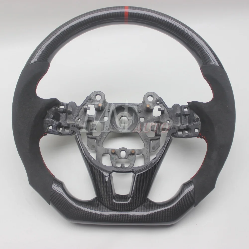 

Сменный руль из настоящего углеродного волокна D-образной формы с кожей для Mazda CX5 CX-5 2013-2017