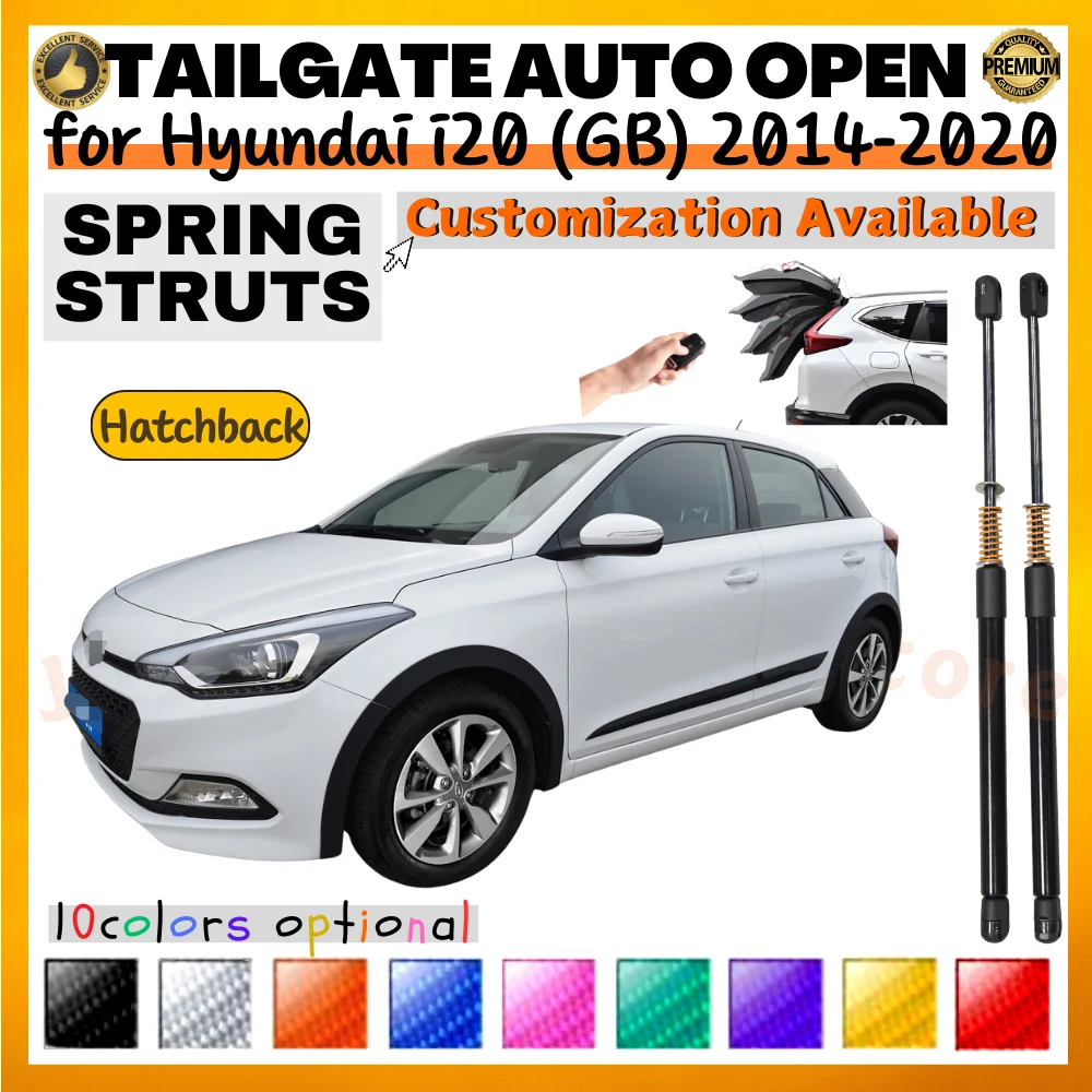 Qty(2) Trunk Struts with Spring for Hyundai i20 (GB) Hatchback 2014-2020 Rear Tailgate Boot Lift Supports Shock Absorbers Rod