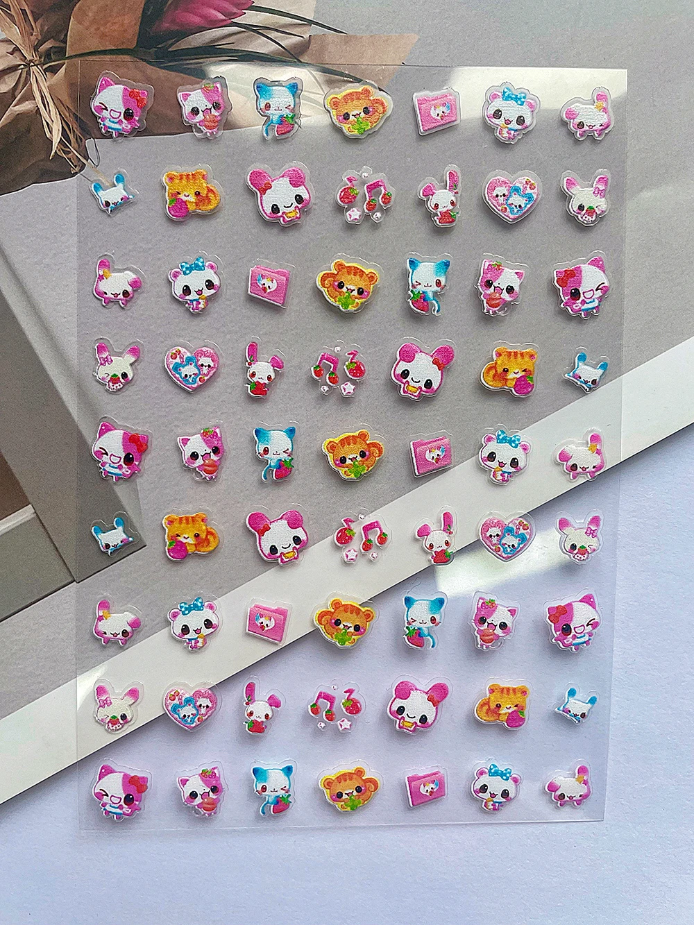سوبر ميني Kawaii ملصق السلع ملصقات مسمار الفن Ins Stytle Diy أنماط مقاوم للماء حالات الهاتف كوب ماء ملصقات للتخصيص