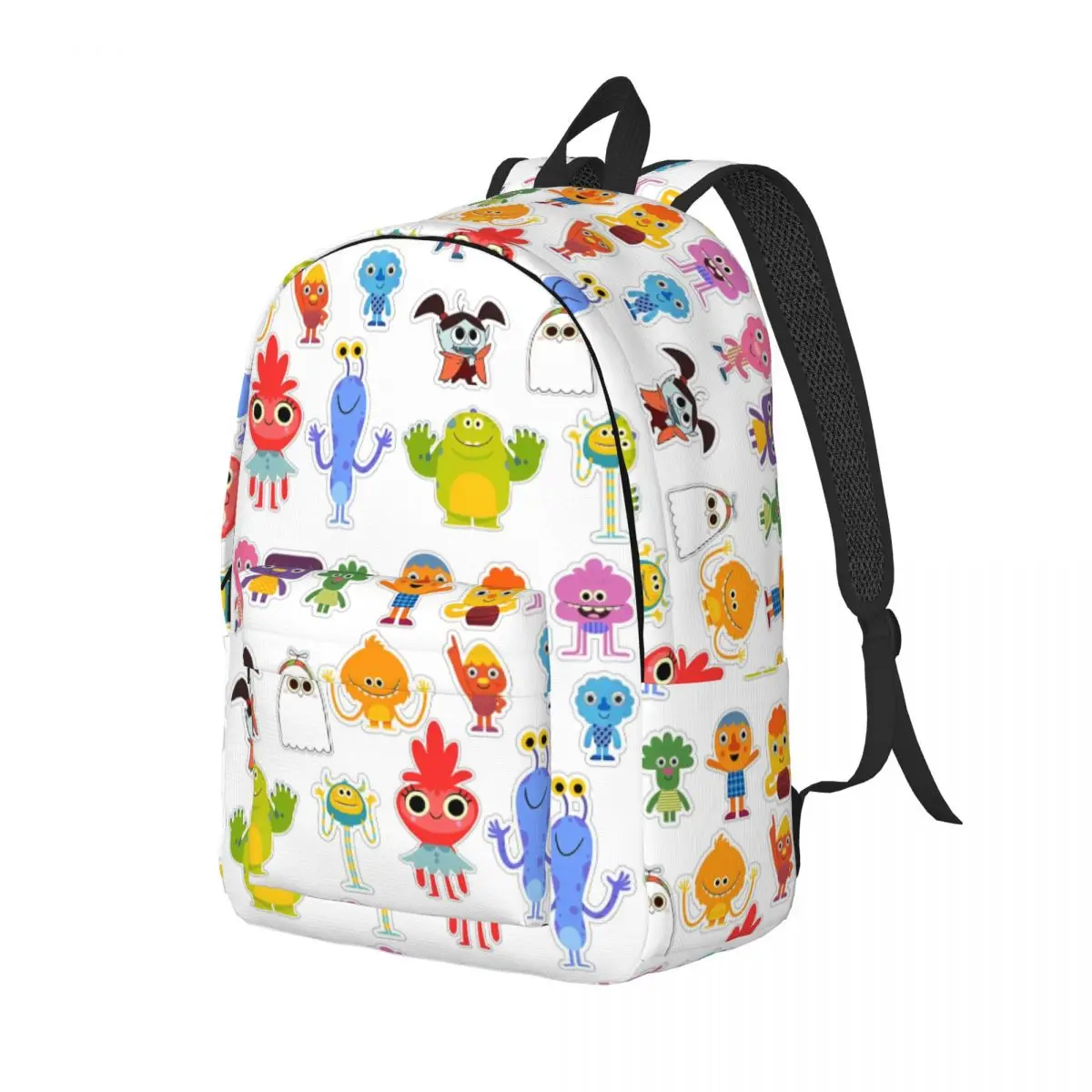 Noodle & Pals Micro Super Simple Classical Backpack Durable School Nursery Rhymes Songs Daypack for Men Women Laptop Canvas Bags