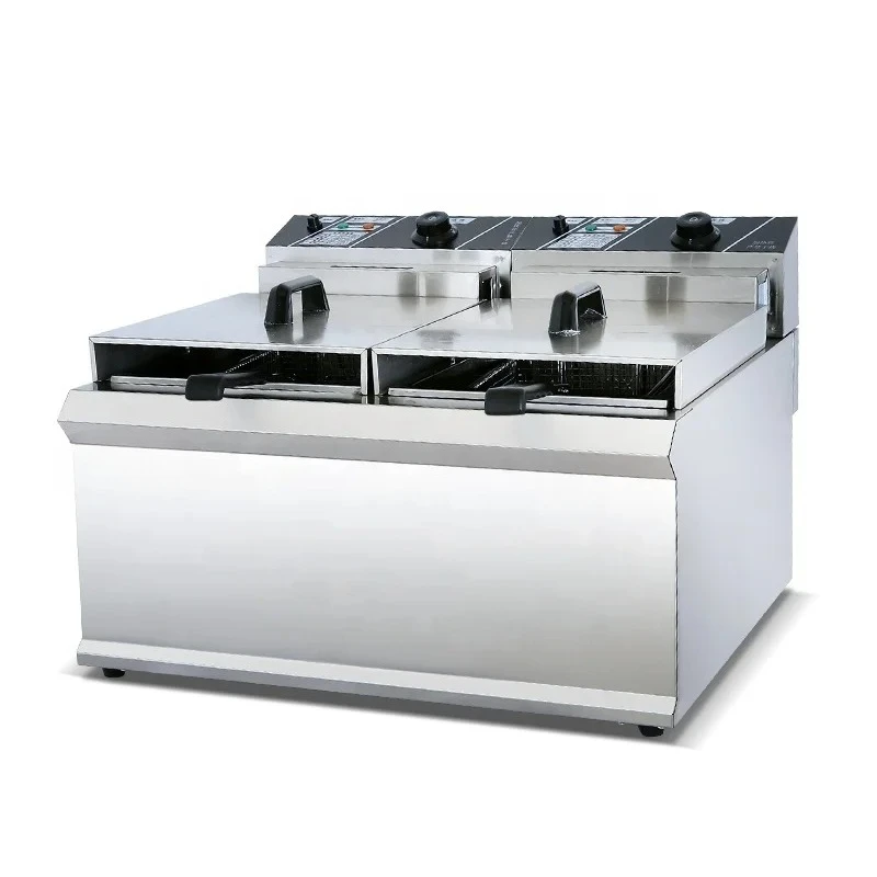 

Промышленная электрическая фритюрница на 4 л с одной корзиной и одним баком для фаст-фуда по заводской цене