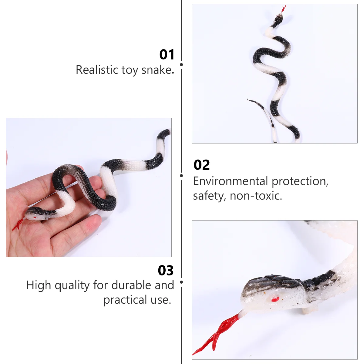 Fake Snake Trick Toy (little Green Snake) Props Artificial Simulation Spoof Haunted House Prank Toys Tricky Rubber Children’s