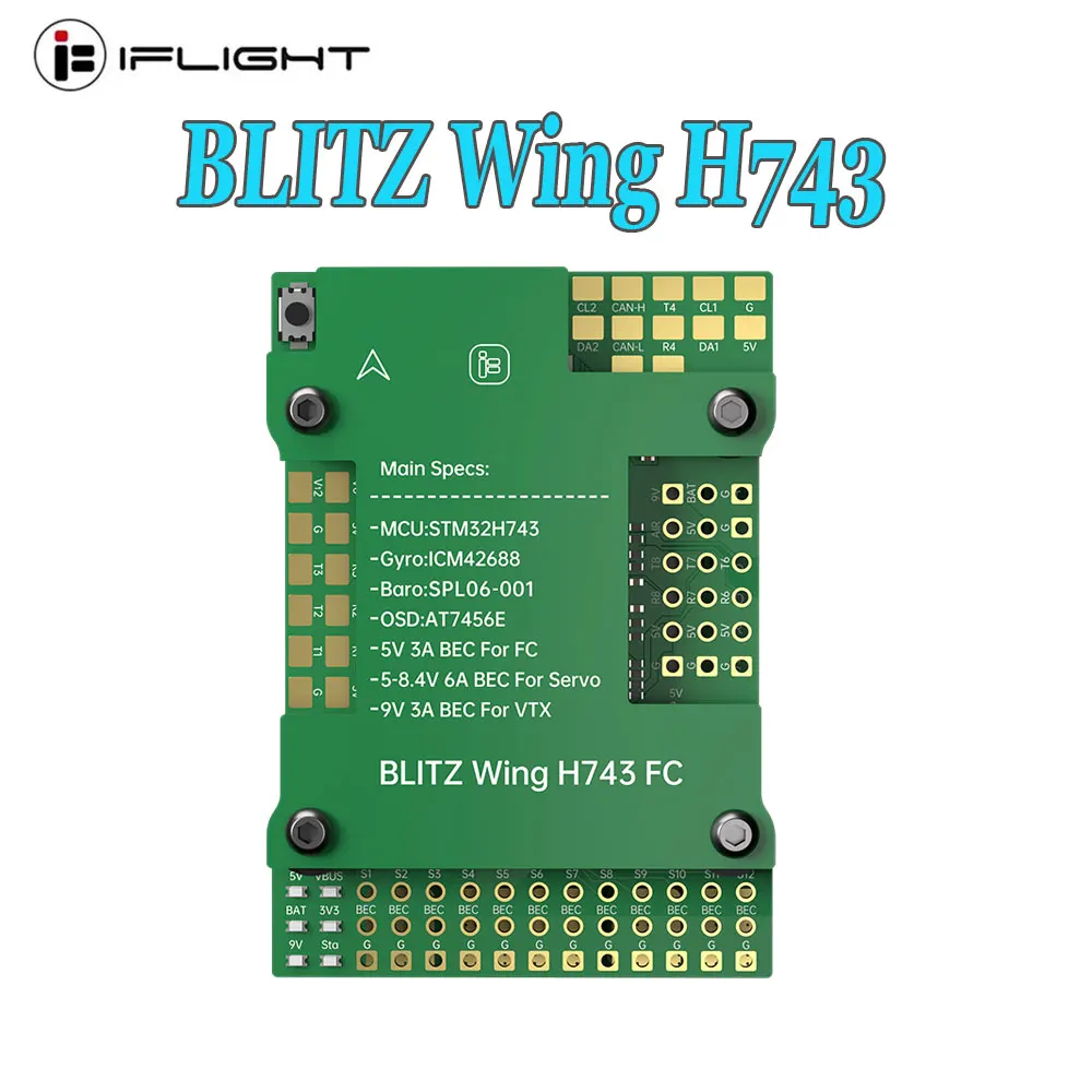 

iFlight BLITZ Wing H743 Flight Controller for RC FPV Fixed-Wing Drone