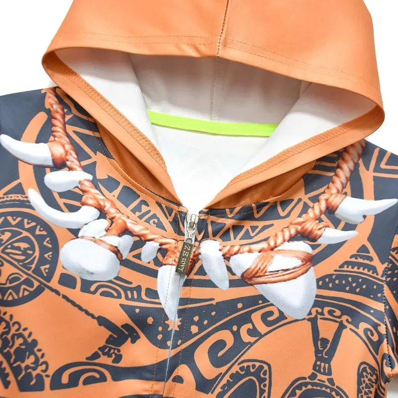 جديد 2025 ملابس الأولاد مجموعة ماوي الوشم تأثيري فستان الهالوين ملابس طويلة الأكمام هوديس بلوزات الطفل Sl eqs9X #5