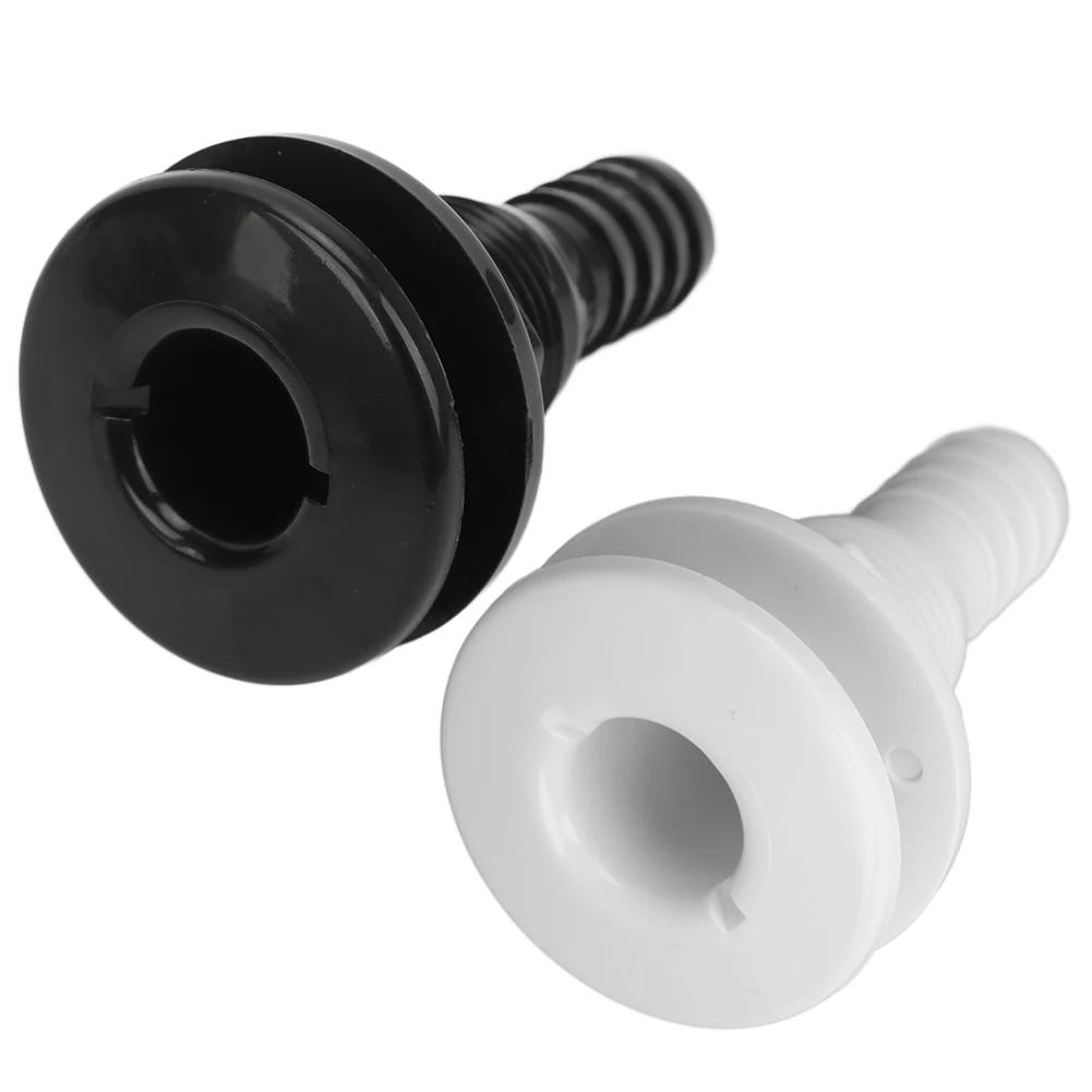 Boat Water Drain Scupper ABS 3/4In White Through Hull Connector Hose Coupling Drain Outlet Replacement Hardware