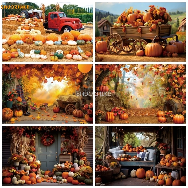 

Autumn Country Warehouse Backdrop Fall Farm Barn Harvest Wild West Cowboy Baby Birthday Photography Background Photo Studio Prop