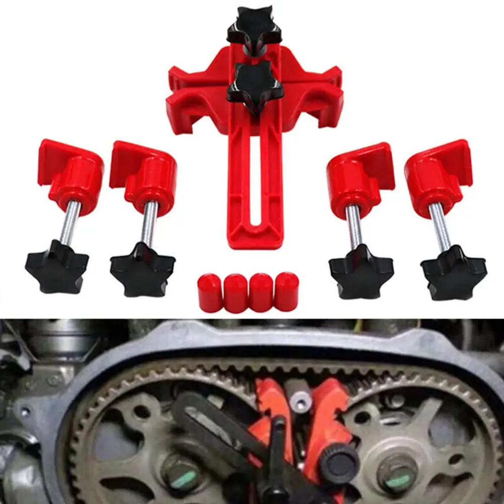 Universal Camshaft Dual Cam Clamp Alignment Car Engine Timing Belt Fix Changer Gear Locking Tool Holder Lock Retainer