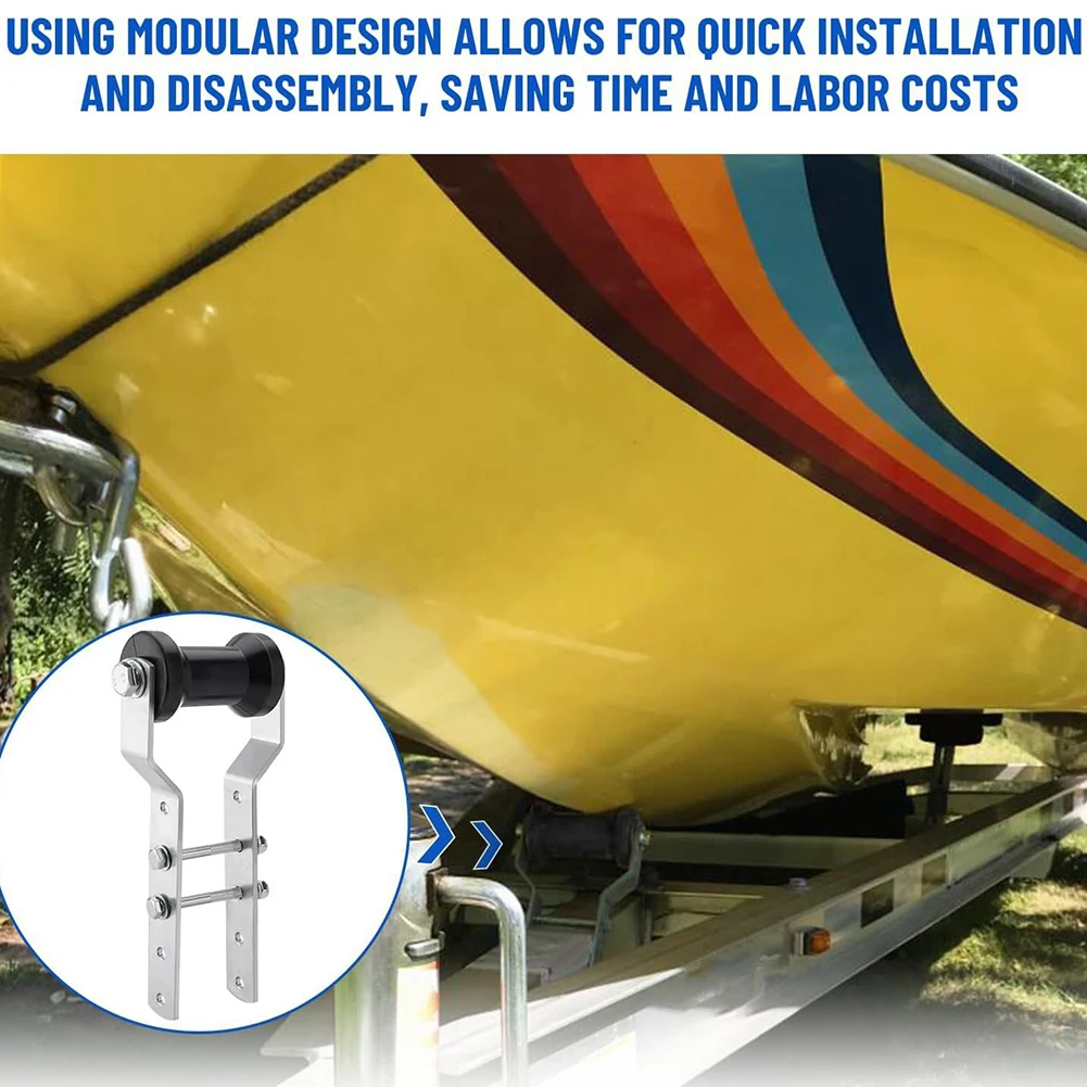 Adjustable Trailer Roller Survival 4 Inch Roller 12.4 X 95 In Adjustable Bracket Age-resistant Multi-hole Bracket