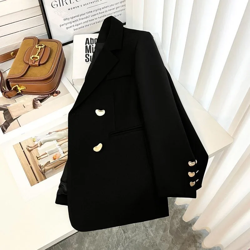 

Lnsozkdg Loose Female Coats Jackets Black Women's Blazers Gray Outerwear Korean Fall Cheap Elegant Hot Offers Sale Clothing 2024