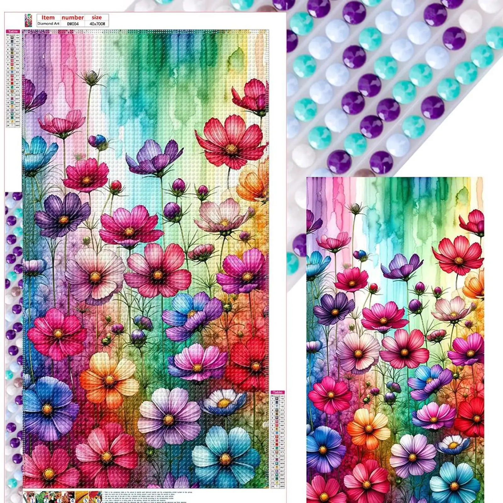 

Cosmos 5D DIY Full Drill Round Diamond Painting Kit for Home Wall Decor 40x70cm