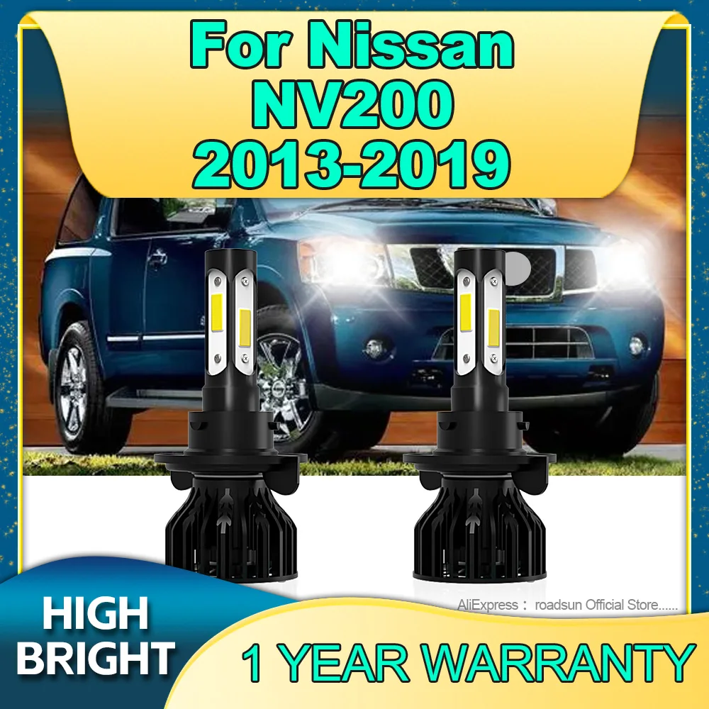 High Quality LED 180W Car Headlight H13 6000K Auto Bulb with Cooling Fan For Nissan NV200 2013 2014 2015 2016 2017 2018 2019