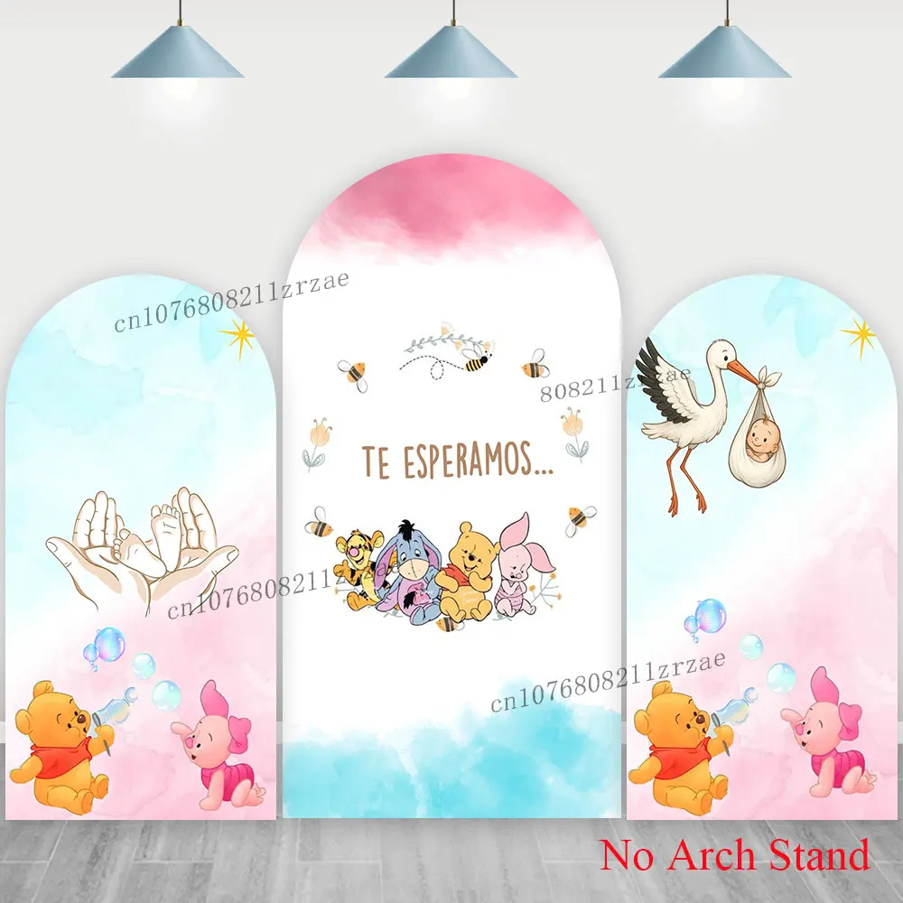 

Arch Winnie the Pooh Backdrop Baby Boys Girls 1st Birthday Party Cute Decor Child Shower Room Banner Background Photography Prop