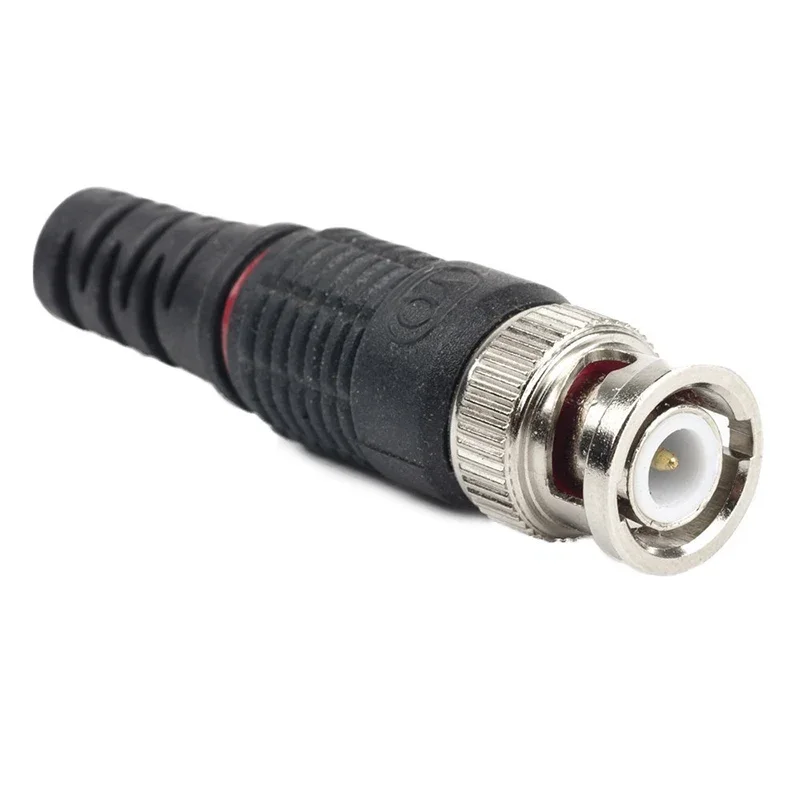

ESCAM 10pcs BNC Male Plug Pin Solderless Straight Angle Video Adapter BNC Connector for CCTV Surveillance Camera Security System