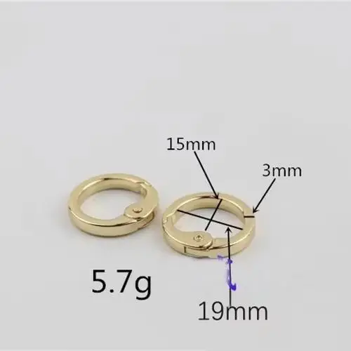 Metal Spring Gate O Ring Openable Leather Bag Handbag Belt Strap Buckle Keyring Luggage Pendant Dog Chain Snap Clasp Clip Hook