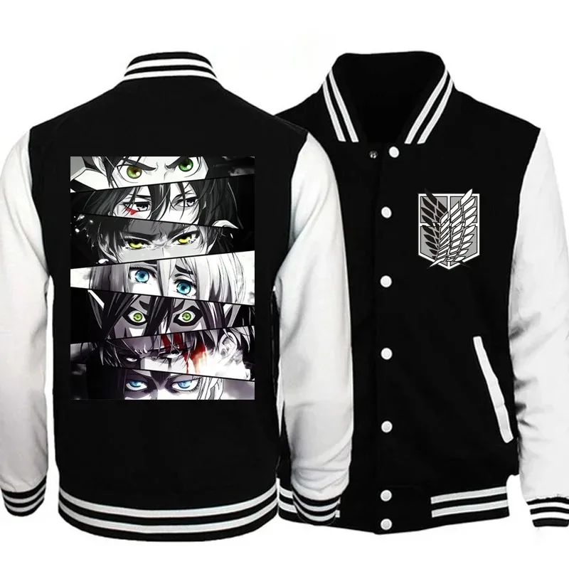 

Attack on Titan Print Men Women Jacket Coat Sweatshirts Japan Anime Hoodie Baseball Uniform Cardigan Streetwear Clothes Tops
