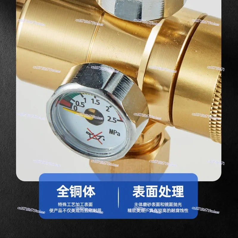 All-copper oxygen meter, pressure reducer, acetylene meter, propane meter, energy-saving gas gas pressure reducing valve, oxygen