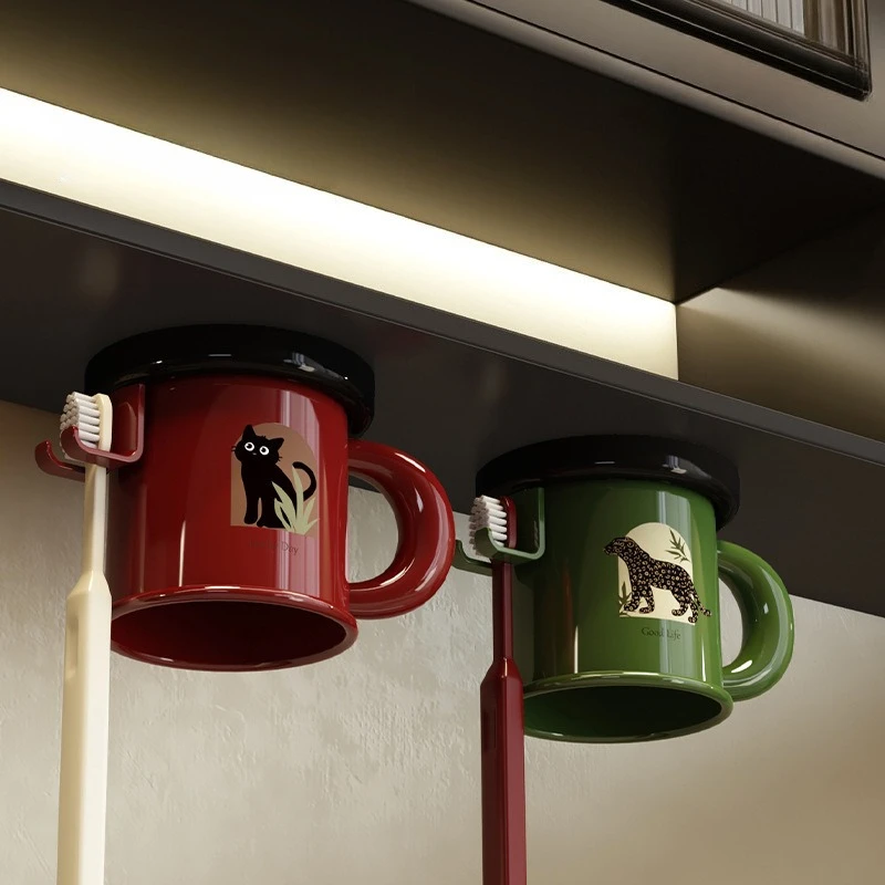 

Домашняя полка для хранения зубных щеток, настенная с присоской, держатель для полоскания рта, набор для мытья рта, стеллаж для хранения