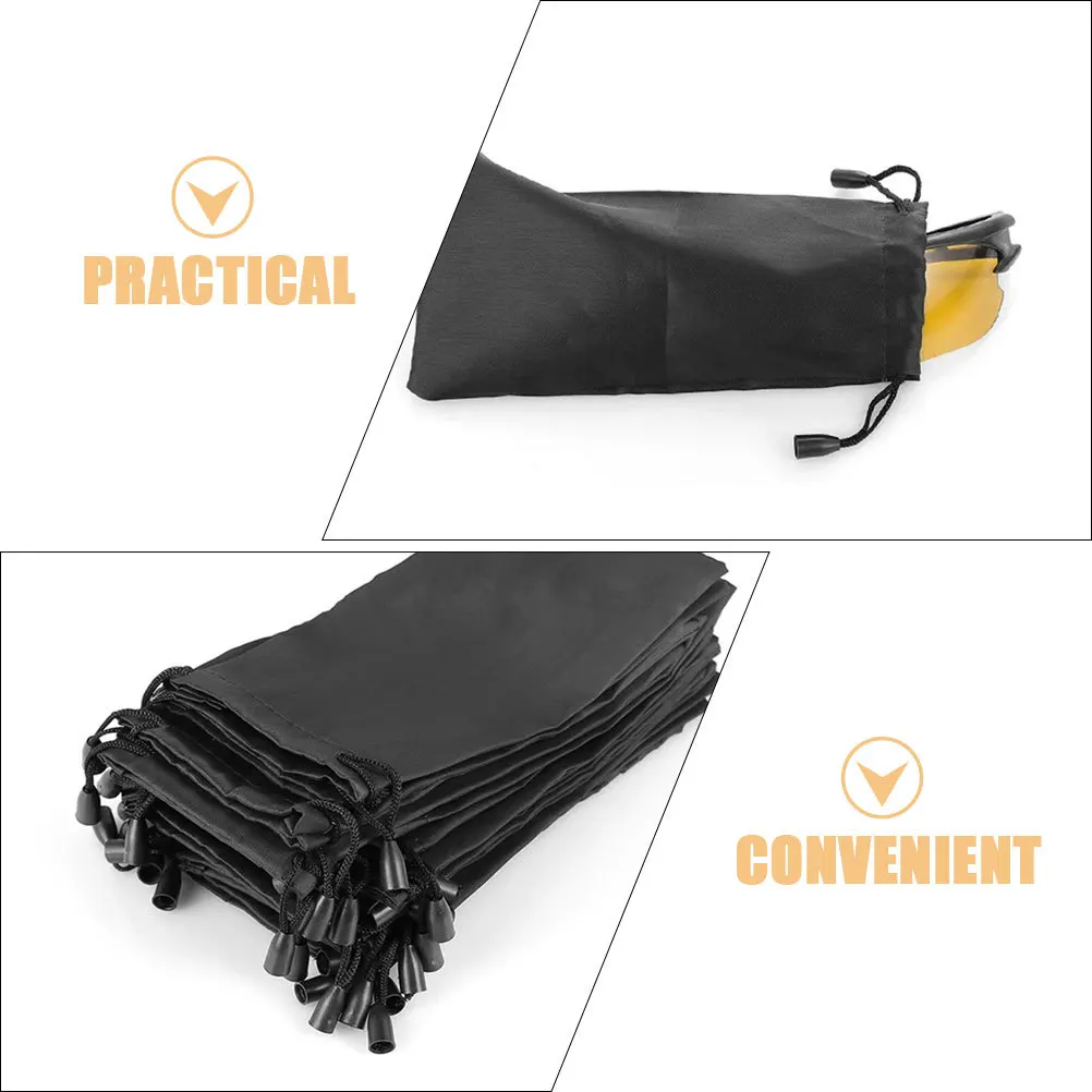 

5Pcs Eyeglasses Storage Bag Soft Sunglasses Pouch Large Capacity Scratch Proof Glasses Holder Travel Organizer