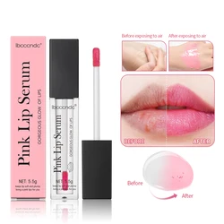 Suero de labios rosas para mujer, Plumper bálsamo labial, reduce las líneas finas, ilumina el brillo de labios, antisecado, voluminizador instantáneo