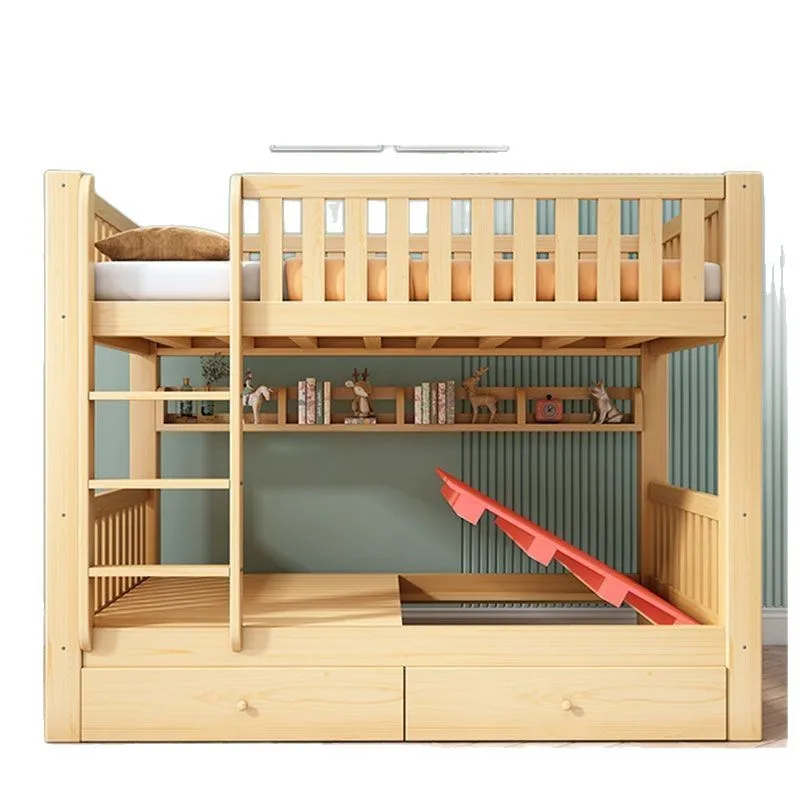 

Simple and modern upper and lower beds, solid wood two-layer thickened high and low beds