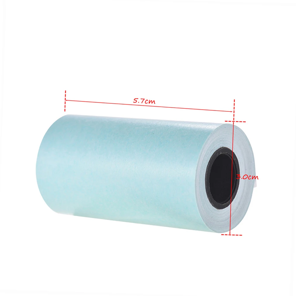 Printable Sticker Paper Roll Direct Thermal Paper with Self-adhesive 57*30mm for PeriPage A6 Pocket Thermal Printer