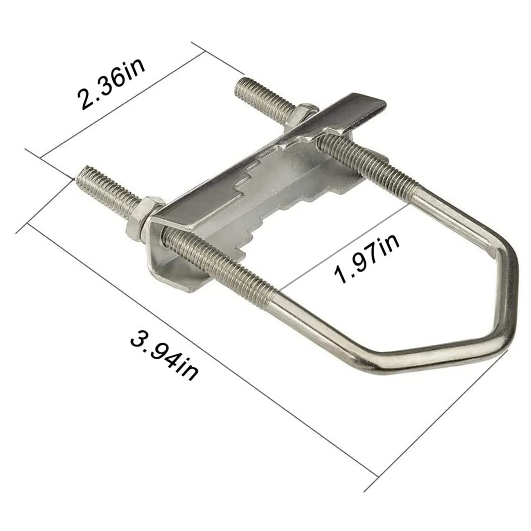 MAKE-Yagi Wifi Antenne Mast Cross-Over Halterung Kit U-Bolt Clamp Montage Hardware 2 Stück für Outdoor Wifi Antenne, Lora Antenne