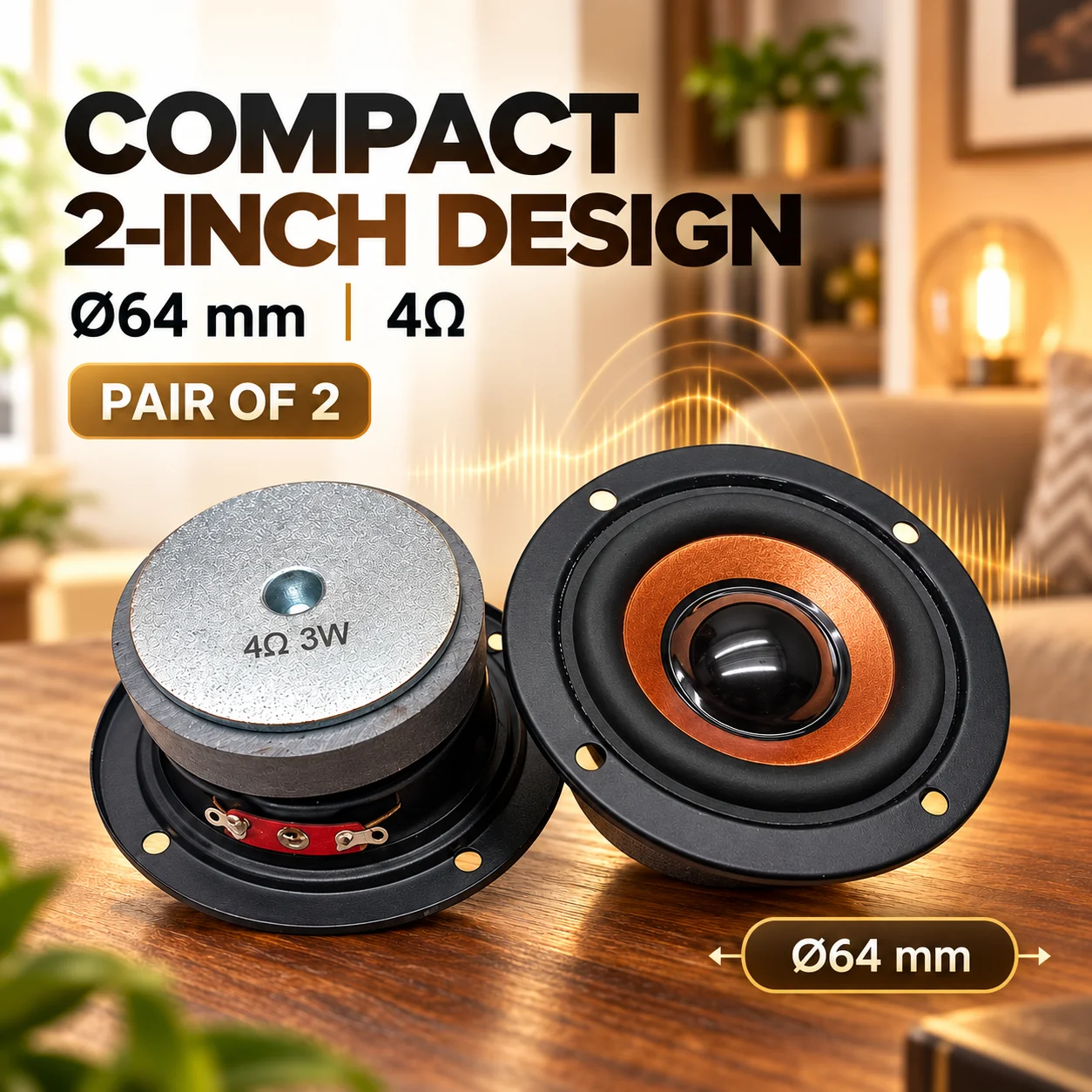 2 stuks 4 Ohm 5W/3W luidspreke - Speaker Crossover recensie en prijs