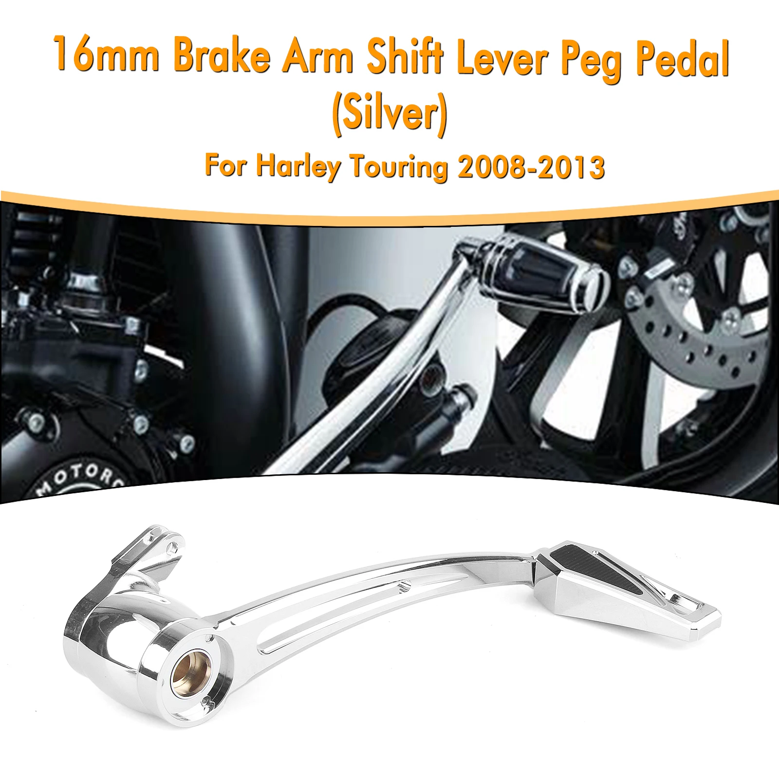 Motorcycle 16mm Arm Gear Shift Brake Lever Peg Pedal For Harley Touring Trike 2008-2013