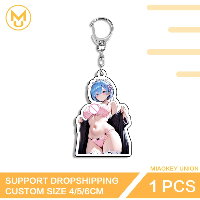 Porte-clés créatif Y2K Rem Artistic Bikini Girl avec fermoir homard, pendentif ingénieux et unique, idéal pour les amoureux des animaux, parfait comme cadeau souvenir