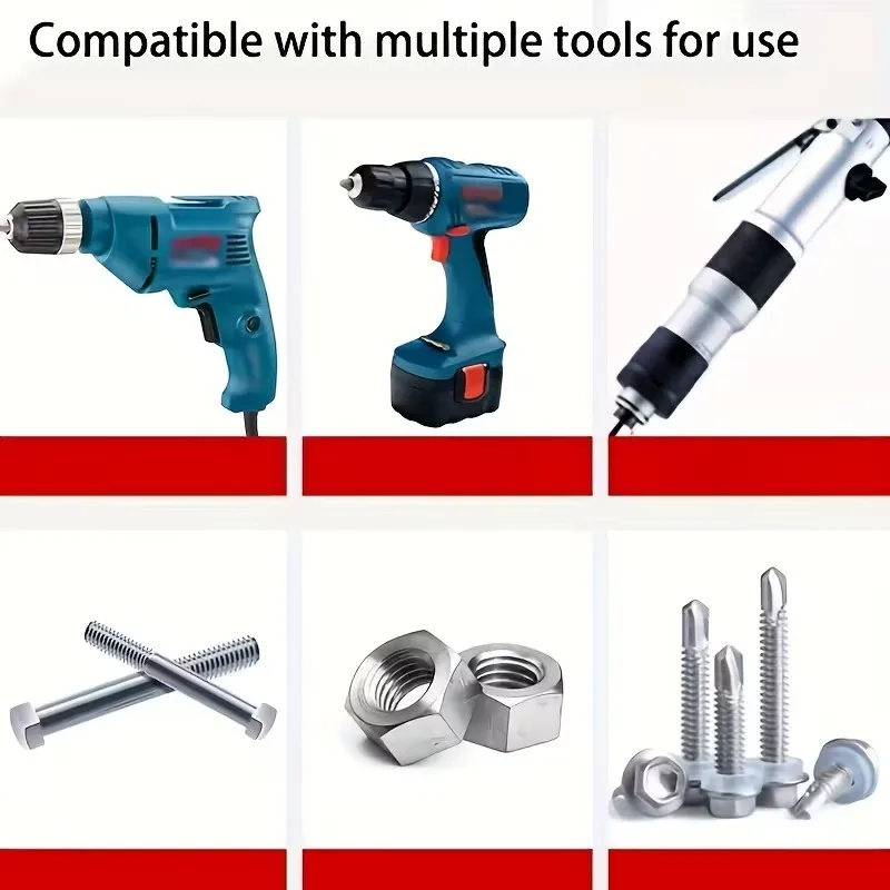 4pcs High-Strength Magnetic Screwdriver Bits 8mm Hex Shank Dovetail Screw Sockets High-Strength Hex Socket Bits