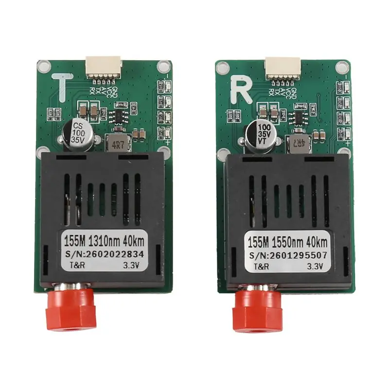 

ABJF-40KM TTL Optical Transceiver Module Kit CRSF/UART/SUBS Fiber Optic Port FC TX RX Optical Terminal Equipment For Drone