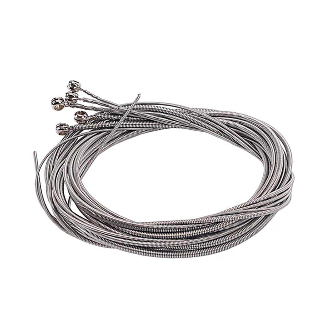 

5 Pcs Stainless Steel Bass Strings Bass Guitar Parts Accessories Guitar String Gauge Bass Guitar Music Accessories (Silver)