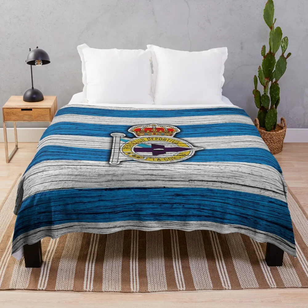 Deportivo La Coru?a Throw Blanket Flannel Thins Blankets