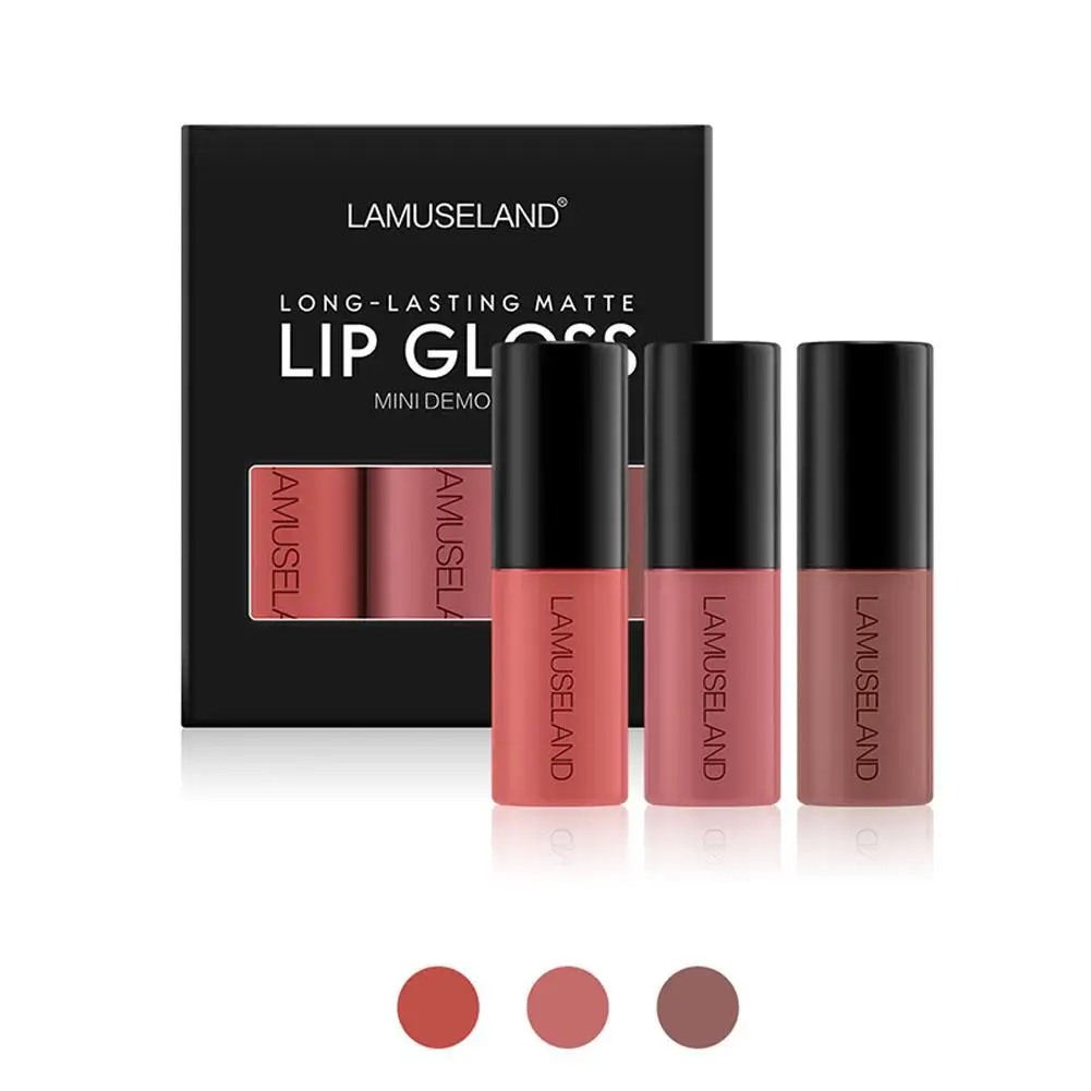 Mini Vloeibare Lipgloss Waterdichte Antiaanbaklaag 24 Uur Fluwelen Duurzame Lippenstift Matte Lipgloss Make-Up Cosmetische Lange Verzorging K2i0