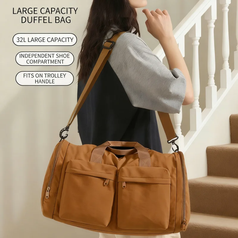 

Складная дорожная сумка, легкая, вместительная, спортивная сумка-даффл с отделением для обуви, сумка для фитнеса для женщин и мужчин