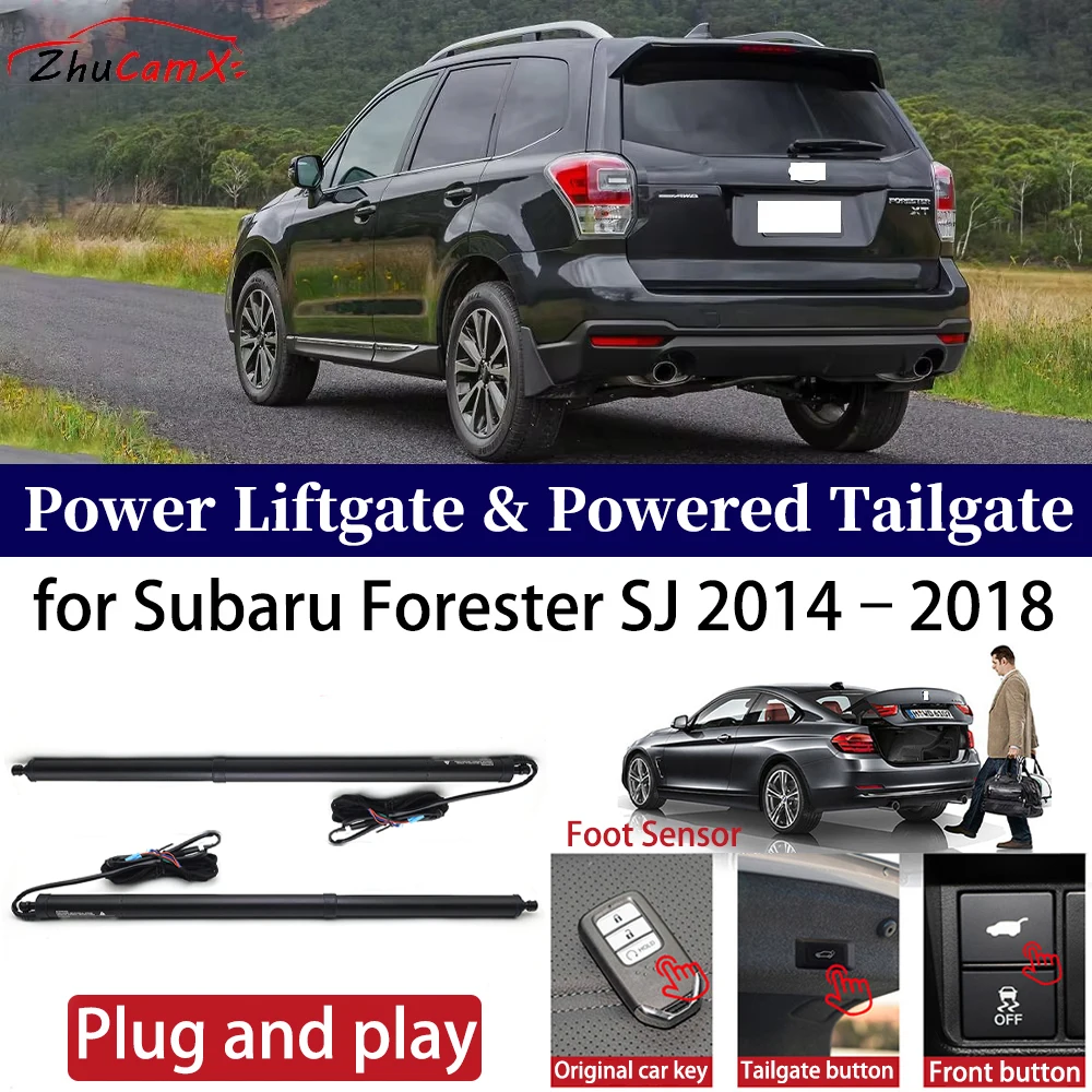 

ZhuCamX for Subaru Forester SJ 2014–2018 Car OEM Power Liftgate Automatic One-Click Powered Tailgate Strut opener Plug and play