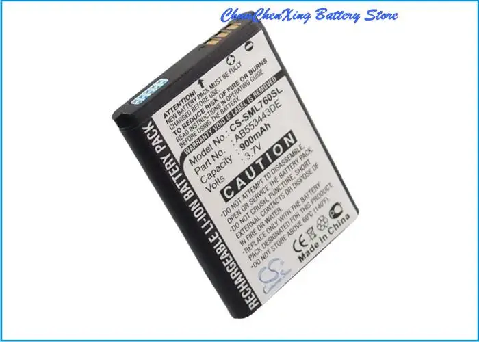 Cameron Sino 900mAh Battery AB553443DE for Samsung SGH-L760, SGH-L768, SGH-Z620