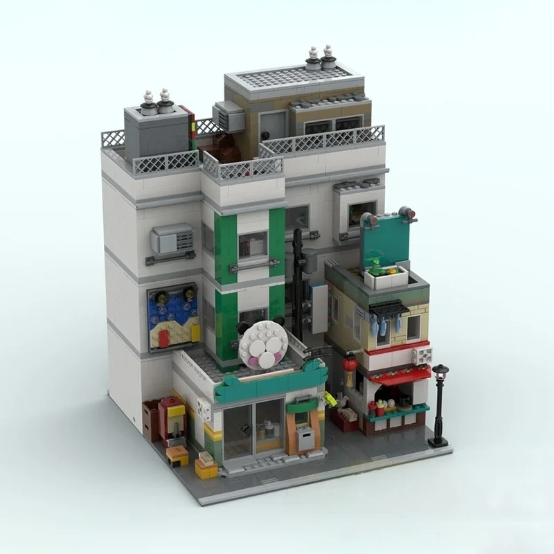 2401 pz MOC Hong Kong ispirato Modulare Modello modulare Blocchi di costruzione Costruzione idea creativa Regali di Natale Giocattolo di mattoni Per bambini