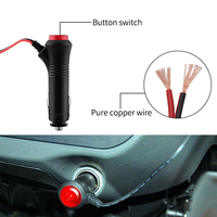 12V 24V Car Cigarette Lighter Socket Splitter Plug Connector Power Adapter On Off Switch Universal Charger Power Adapter