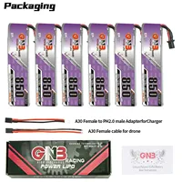 GAONENG GNB 1S 850mAh 3.8V 60C 120C HV Lipo Battery With High Current Discharge A30 Connector For RC FPV Drone DIY VS BT2.0