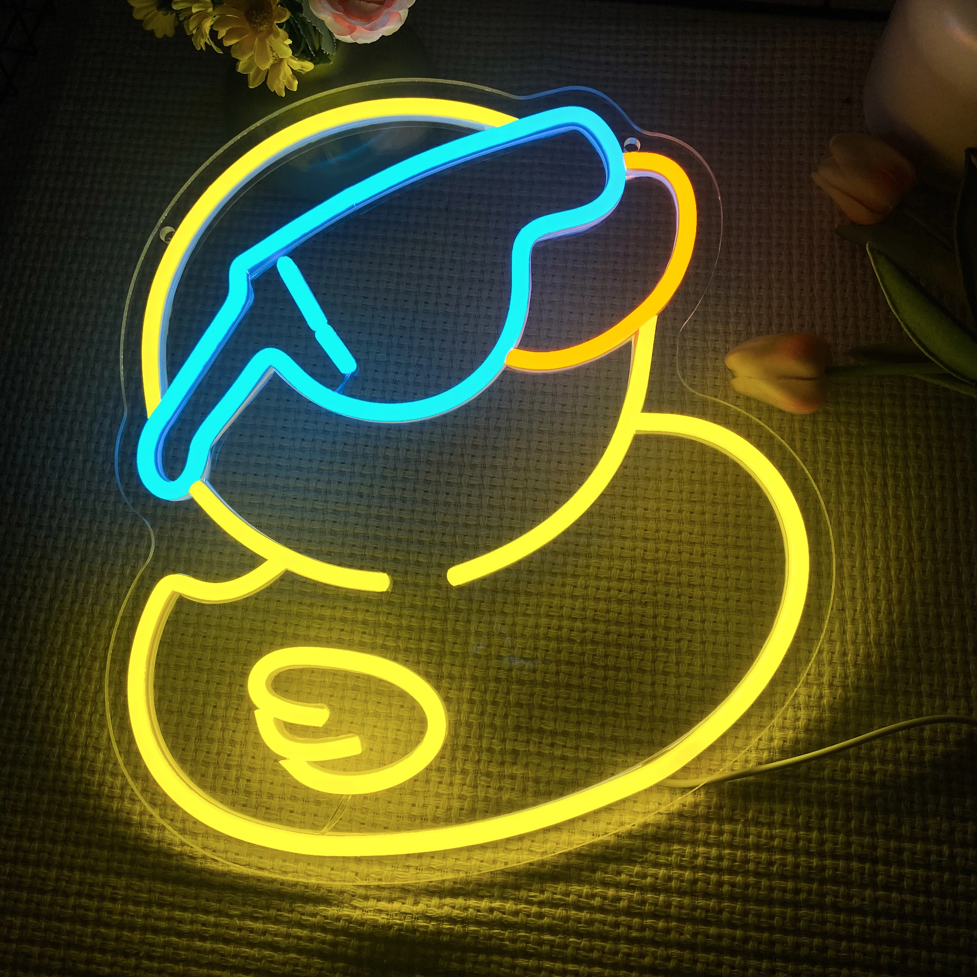 Rubber duck neon sign, rubber duck bedroom neon sign, rubber duck LED neon sign, suitable for bedroom, children's room, Christma