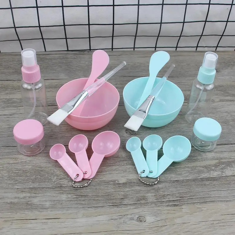 3/8 pçs escova facial máscara tigela colher conjunto máscara escova barra diy ferramentas de beleza ferramentas de mistura cuidados com a pele suprimentos de maquiagem mulher cuidados com a pele