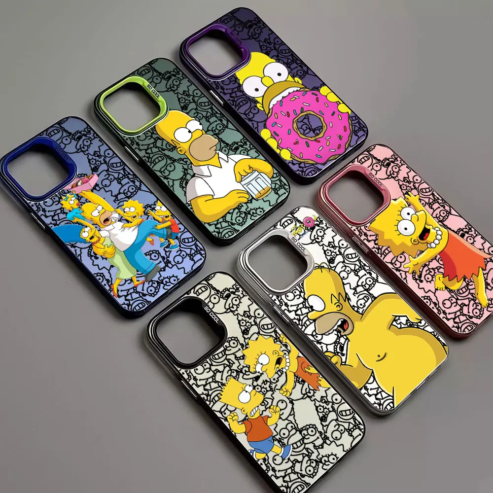 Funny Cartoon Homer Simpson Family Phone Case for Apple iPhone 13 XS Max 12 16 Pro XR 14 Pro 11 Pro Max 15 16 Plus X Soft Cover