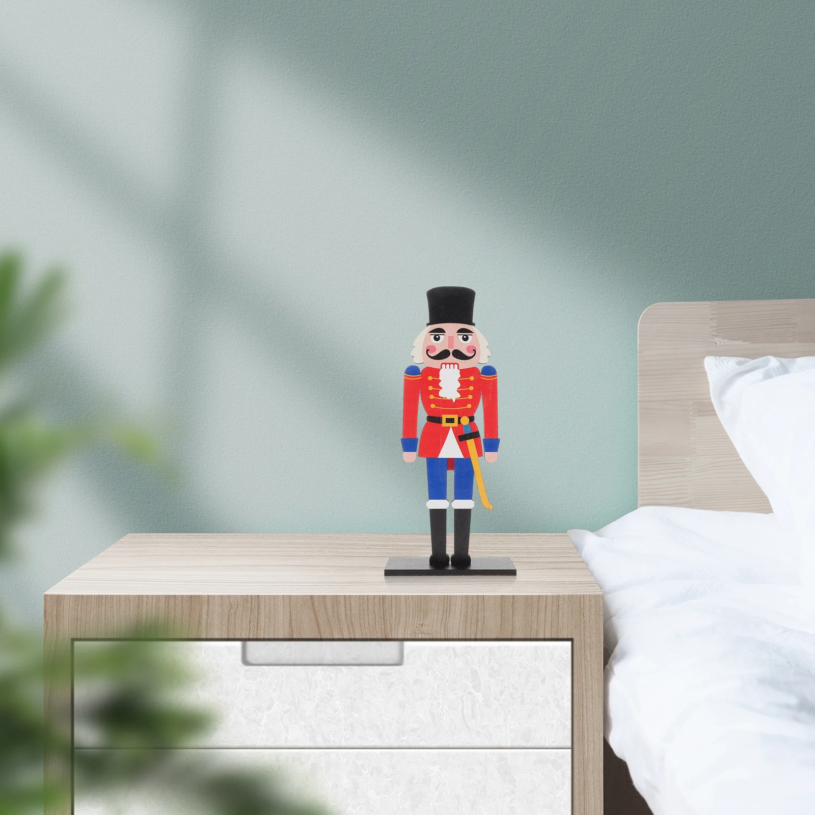 

Intricately Designed Nutcracker Soldier Figure Festive Decoration Tabletop Mantel Shelf Adorable Traditional Craftsmanship